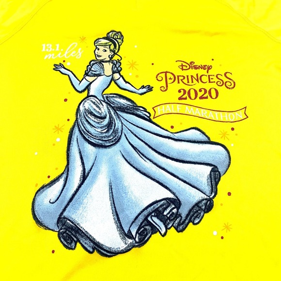 runDisney Disney Princess 2020 Half Marathon 13.1 Miles Womens V Neck L Cinderel - Picture 2 of 11
